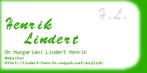 henrik lindert business card